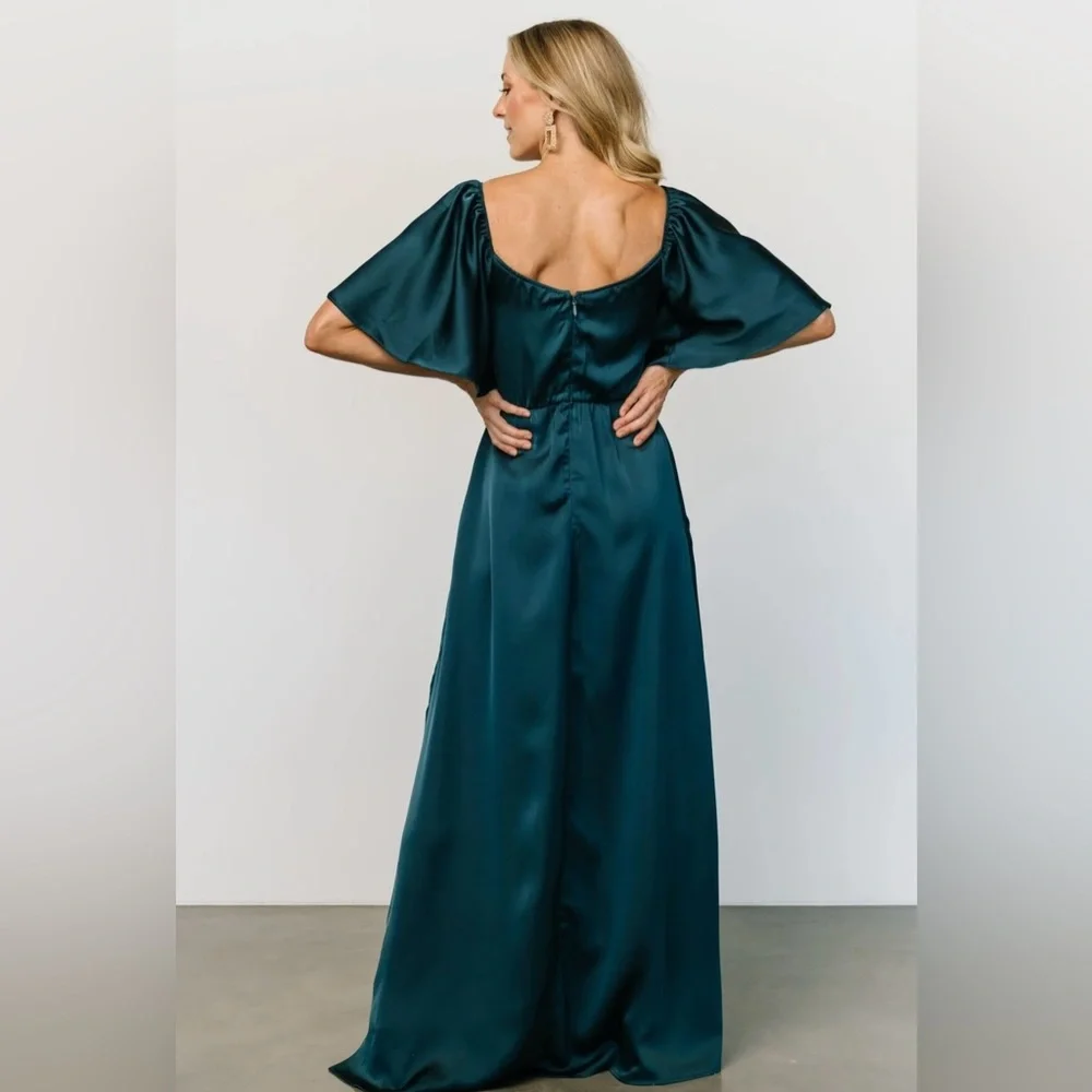Baltic Born Deep Topaz Lilian Satin Maxi Dress - Picture 4 of 8
